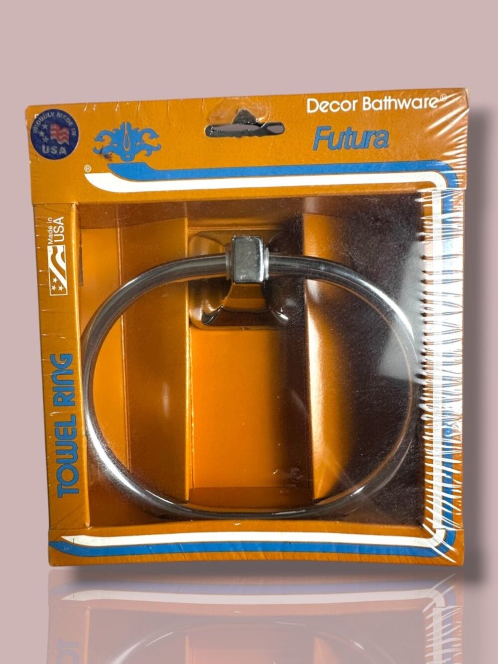 Futura Franklin Brass Chrome Towel Ring D1416 Decor Bathware Made In USA NOS